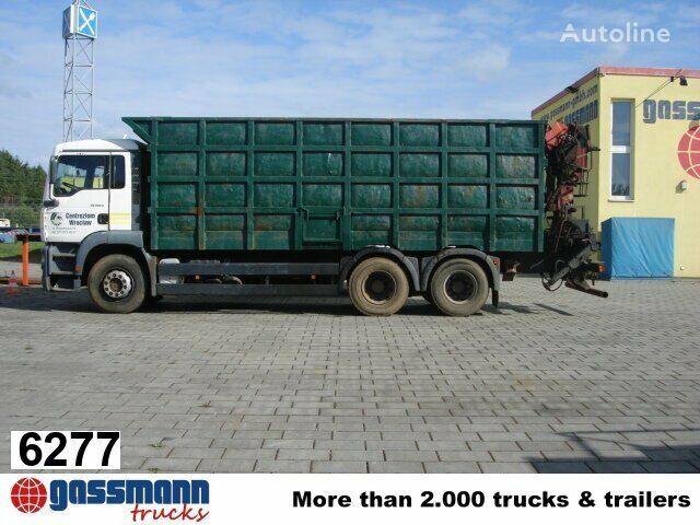 MAN TGA 26.413 BB 6x4 Kran Heckkran Jonsered 1020 flatbed truck