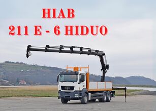 MAN TGS 26.360* HIAB 211 E-6 HIDUO / FUNK * 6x4 flatbed truck
