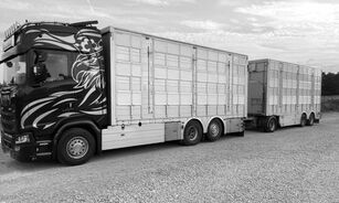 Scania S650  livestock truck + livestock trailer