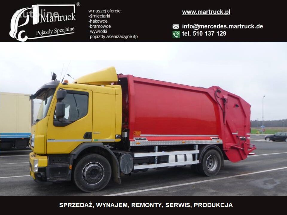 Volvo FE 4x2, śmieciarka 1 komorowa, diesel/CNG, sprzedaż, wynajem, gw garbage truck