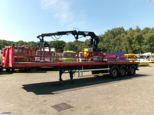 Fruehauf 3-axle platform trailer + Atlas 3008 crane platform semi-trailer