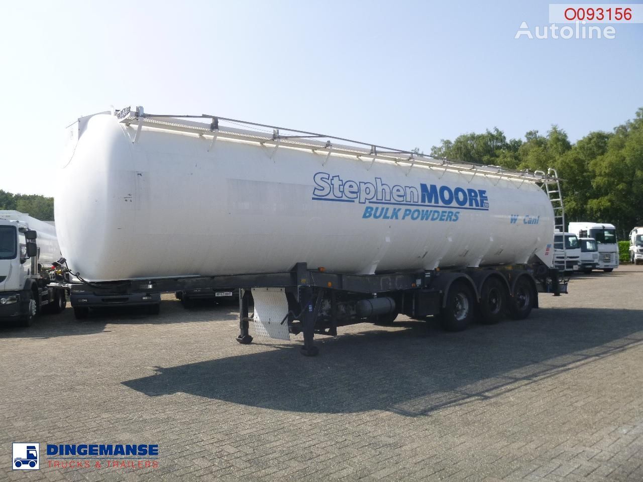 LAG Powder tank alu 58.5 m3 / 1 comp + compressor silo tank trailer