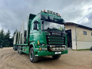 Scania R R 580 timber truck + timber trailer