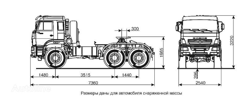 new KamAZ 65221  truck tractor